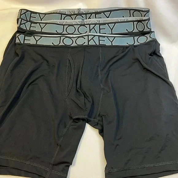 Men's ActiveMicro Midway Boxer Briefs Underwear Black in SIZE LARGE - 3 PAIRS - Picture 2 of 9